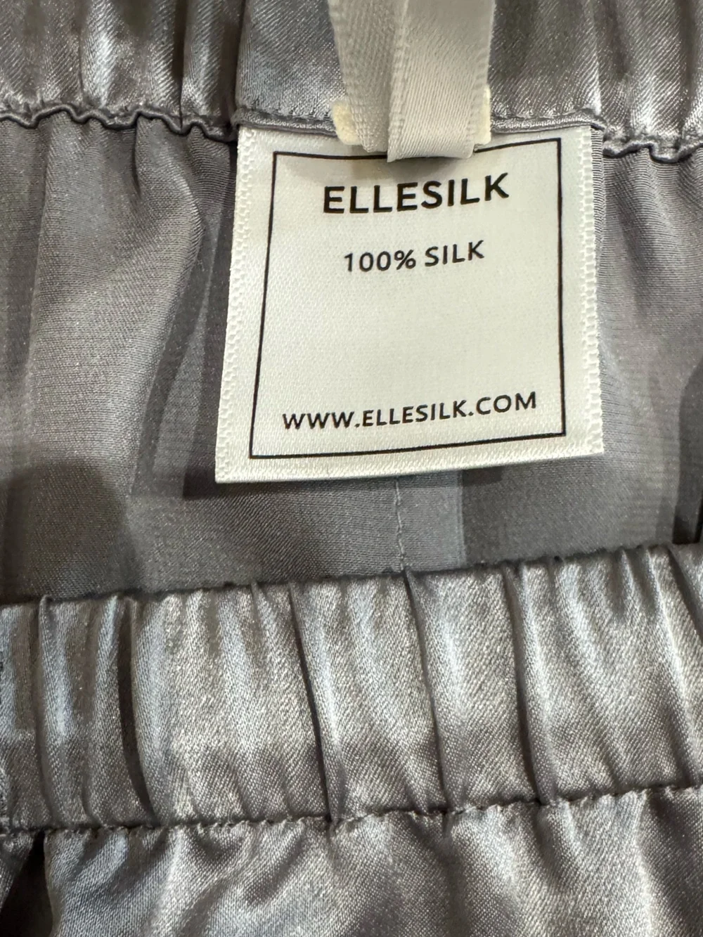 Elle Silk Gray Men's Silk Pajama Set XL
